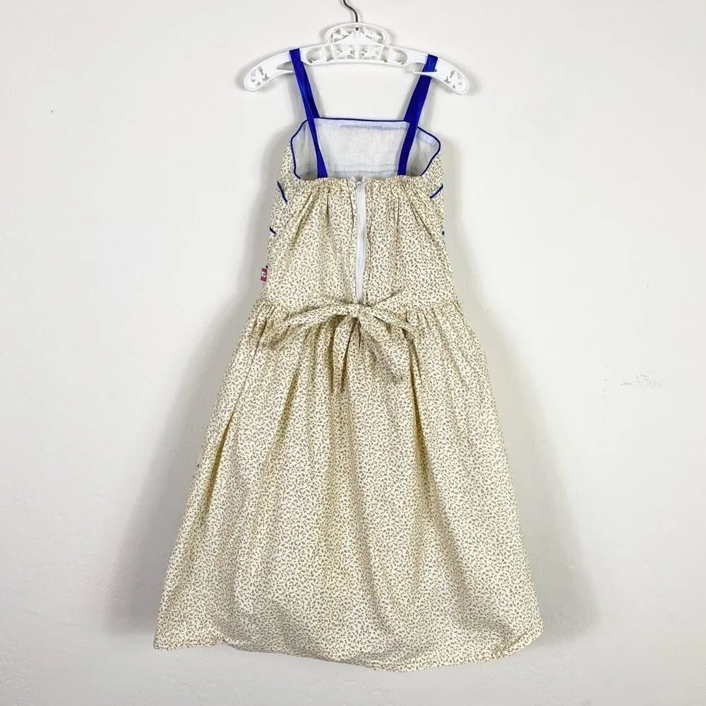 Shrawanti Girl’s Yellow & Blue Floral Long Dress